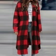 thumbnail image 6 of Horkkom Flannel Shirt Women Button Down Plaid Shirts Jacket Fall Winter Casual Shacket Flannel Jacket with Pocket L, 6 of 7