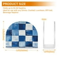 thumbnail image 4 of Yayeee Napkin Holder for Table Kitchen Paper Tissue Organization, Blue and Gray Plaid Pattern, 4 of 8