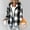Black, variant on FDGIU 2025 Women's Plaid Shacket Jacket - Long Sleeve Flannel Trench Coat, Snap Button Casual Winter Coat