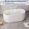 thumbnail image 6 of Modern Soaking Tub 67 Inch - Standalone Acrylic Bathtub for Contemporary Bathroom, 6 of 7