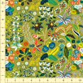 thumbnail image 1 of eloria Floral Cotton Fabric Squares&nbsp; Sewing Supplies Printed Fabric for 1 Yard, Olive Green, 1 of 2