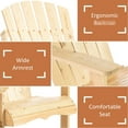 thumbnail image 4 of Double Wooden Chair Ensemble, Fire Pit Chairs With Rustic Look & Umbrella Hole, Deck Lawn Pool Chairs, Construction Two Assembly, Patio Built-in Storage Seating, Practical, 4 of 5