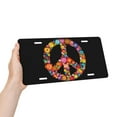 thumbnail image 4 of KAKALAD Spring Peace Sign Flower Symbol 01 Aluminum Universal Car Vehicles License Plate 6" x 12" (4 Holes), 4 of 9