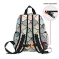 thumbnail image 5 of FORMRS School Backpack with Front Zippered Pocket 12" Student Travel Daypack, Green Art Pattern, 5 of 6
