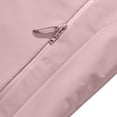 thumbnail image 5 of Olyvenn Women's Softshell Jacket, Fleece Lined Warm Jacket Long Sleeve Light Hooded Windproof Coat for Outdoor Hiking Pink XL, 5 of 6