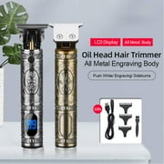 Professional Mens Hair Clippers Zero Gapped Cordless Hair Trimmer Professional Haircut & Grooming Kit for Men Rechargeable LED Display