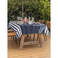 thumbnail image 3 of Outdoor Tablecloth with Umbrella Hole for Patio/Picnic/Party/Camping, Navy Blue Starfish Waterproof Table Cloth Rectangle Table Cover Washable, Coastal Summer Beach Ocean Striped (60"x 102"), 3 of 9