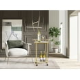 thumbnail image 5 of ABBSR Rolling Wine Serving Cart with Universal Wheels, Gold, 5 of 8