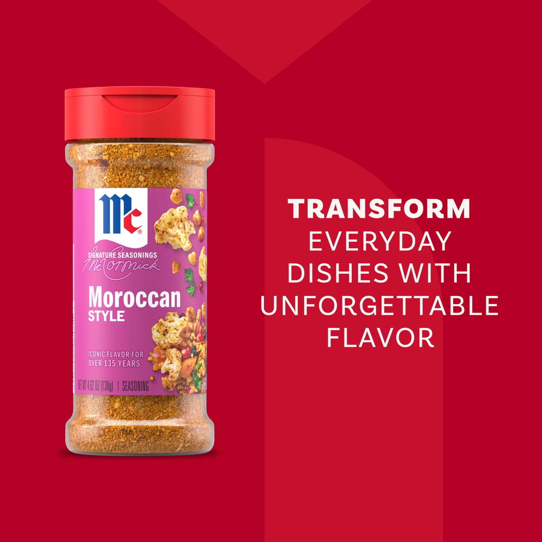 (3 pack) McCormick Moroccan Style Seasoning, 4.62 oz Bottle