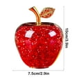 thumbnail image 3 of Mauxuk Personalized Crystal Apple Ornament - Handcrafted Glass Christmas Gift, Elegant Keepsake (1 Piece, 3.94x2.95, 0.507lb), 3 of 6