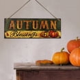 thumbnail image 5 of Farmhouse Wreath Autumn Wooden Door Plate Hanging New Harvests Festival Sun Flower Pumpkin Indoor Outdoor Scene Layout Decorations Autumn Pendant, Halloween Household Pendant, 5 of 9