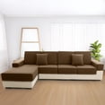 thumbnail image 2 of Sanmadrola Waterproof Couch Cushion Cover for Sectional Sofa,Slipcover Stain Resistant High Elasticity Wear-Resistant Striped Sofa Cover,Caramel Color Back Couch Cover S for Furniture, Children, Pets, 2 of 6