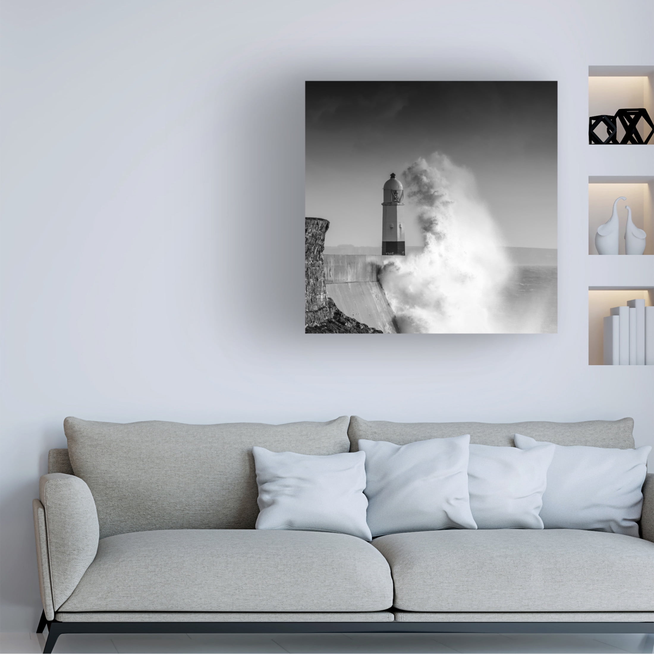 Canvas Wall Art - Robert Bolton 'Hand Of Poseidon' Wall Art for Living Room, Bedroom, or Office Décor by Trademark Fine Art - 14 x 14 Inches
