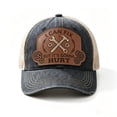 thumbnail image 2 of Gorra de camionero con bordado "Puedo arreglarlo, pero va a doler" – Gorra vaquera desgastada con parche humorístico para aficionados al bricolaje, cierre ajustable para uso casual., 2 of 6
