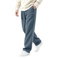 thumbnail image 6 of Fanshiluo Men's Corduroy Wide Leg Casual Pants, Elastic Waist Straight Loose Fit Trousers,L,Big and Tall Men, 6 of 6