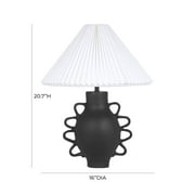 TOV Furniture Hazza Black Pleated Table Lamp