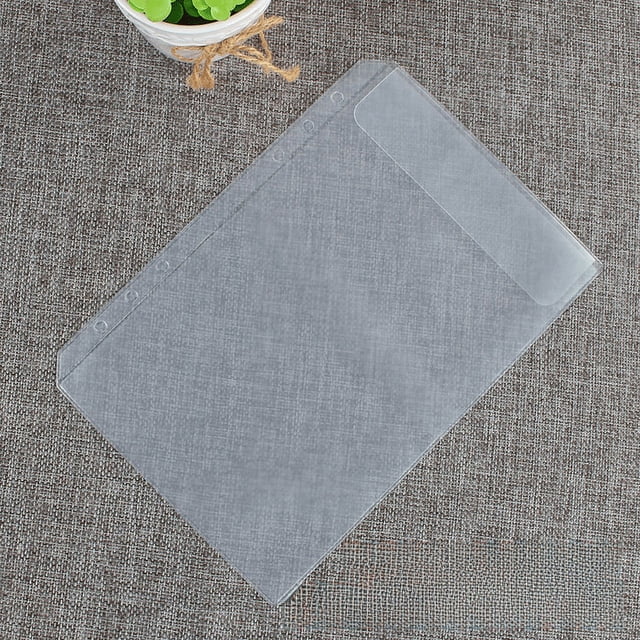 Bolsa de almacenamiento para cuaderno de viaje A4A5A6B5 de PVC, bolsa de repuesto para cuaderno de hojas sueltas con núcleo interno de PVC esmerilado y cremallera