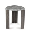 thumbnail image 3 of Signature Design by Ashley Surmour Triangle End Table with Faux Marble Top, Weathered Gray, 3 of 8