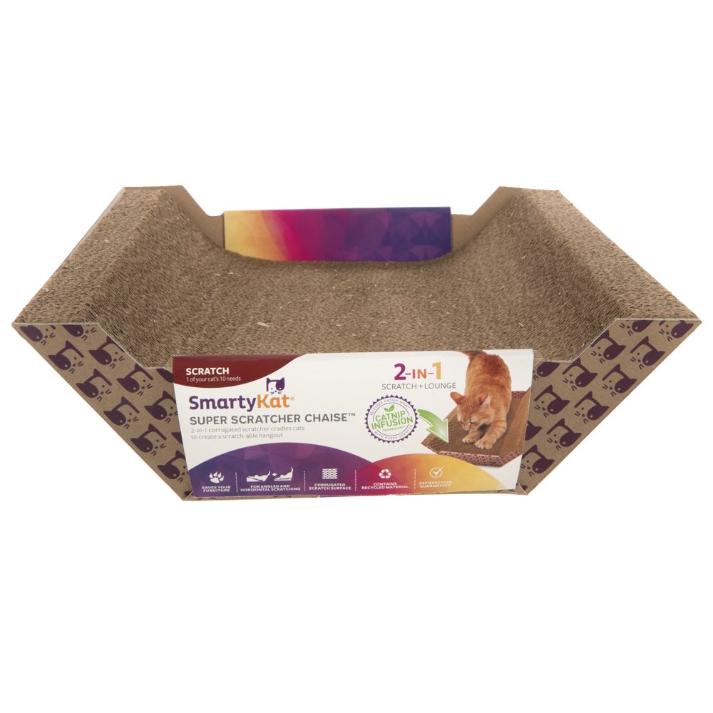 SmartyKat Super Scratcher Chaise Lounge Corrugate Cat Scratcher with