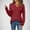 Wine, variant on Amidoa Sweaters for Women Long Sleeve Beige Cutout V-Neck Solid Long Lightweight Sweaters Womens Sweaters Cardigan L