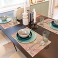 thumbnail image 6 of Linen Placemat With 18×12in Double Stitching Is Effectively Insulated And Foldable For Family Hotel Picnic Trips Peachpuff Marble_2 Four Pieces, 6 of 8