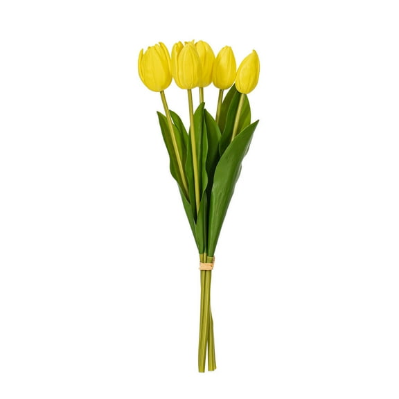 16"H Yellow Tulip Bundle of 5 2/Bag