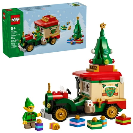 LEGO Santa’s Delivery Truck Building Toy for Kids - Construction Set for Play or Christmas Decor - Building Blocks for Girls & Boys, Ages 8  - Holiday Craft Ideas for Families - 40746