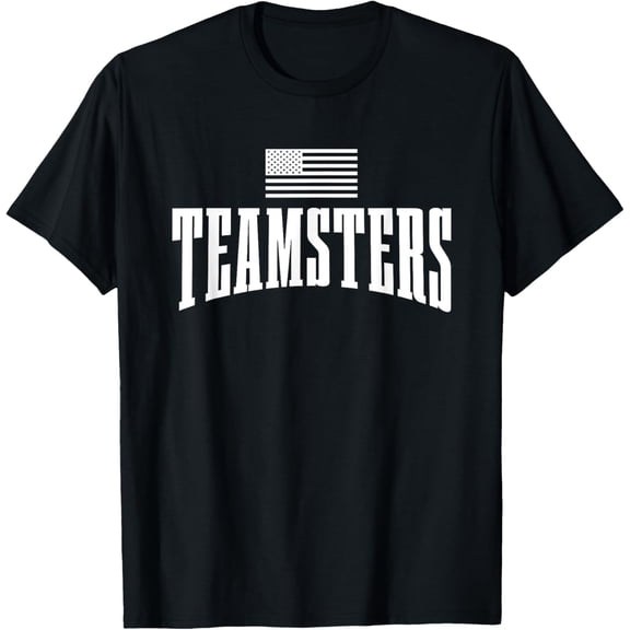 Teamsters Solidarity Union Worker Labor Protest USA Flag T-Shirt men and women can wear, black, white, gifts
