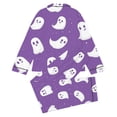 thumbnail image 5 of Afdoent Girls Pajamas Set Halloween Ghost Print Sleepwear Soft Long Sleeve Button-Down Sleepwear Nightwear 2Pcs Pajama Sets Loungewear Comfortable For Kids Holiday 3-4 Years, 5 of 5