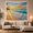 Morning Shore, variant on Tropical Sunrise Over Ocean Beach with Palm Trees, Serene Coastal Scene for Beach Lovers, Coastal Home Decor Housewarming Gift Tapestry Wall Hanging for Bedroom, Living Room and Dorm