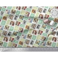 thumbnail image 3 of Soimoi Poly Georgette Fabric Frames,Women & Dogs Patchwork Print Sewing Fabric Yard 42 Inch Wide, 3 of 3
