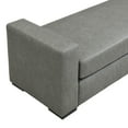 thumbnail image 5 of Christopher Knight Home 57.7" Rectangle Faux Leather Ottoman Bench with Armrests, Grey, 5 of 5