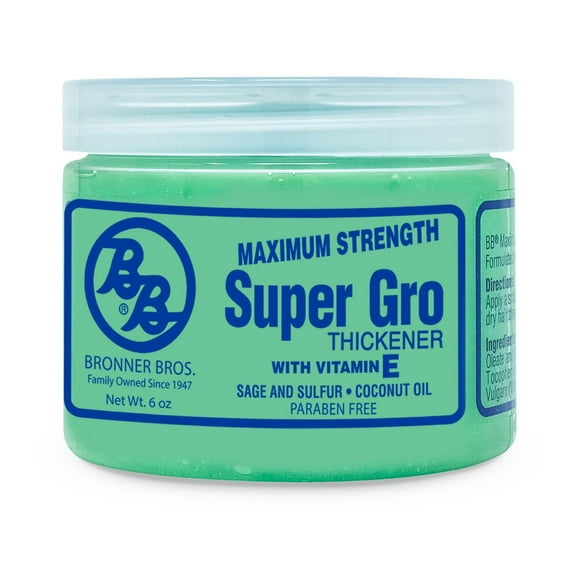 Super Gro Max - Maximum Strength Hair Treatment for Dry Itchy Scalp with Vitamin E, Sage, Sulfur & Coconut Oil - Hydrate Dry Damaged Hair, Reduce Breakage, Enhance Scalp Health - 6 oz