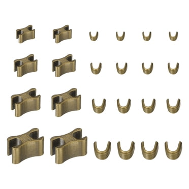 Unique Bargains 16 Sets Zipper Slider Retainers, Top Stoppers & Bottom Stops #3 #5 #8 #10 (4Sizes, Bronze)