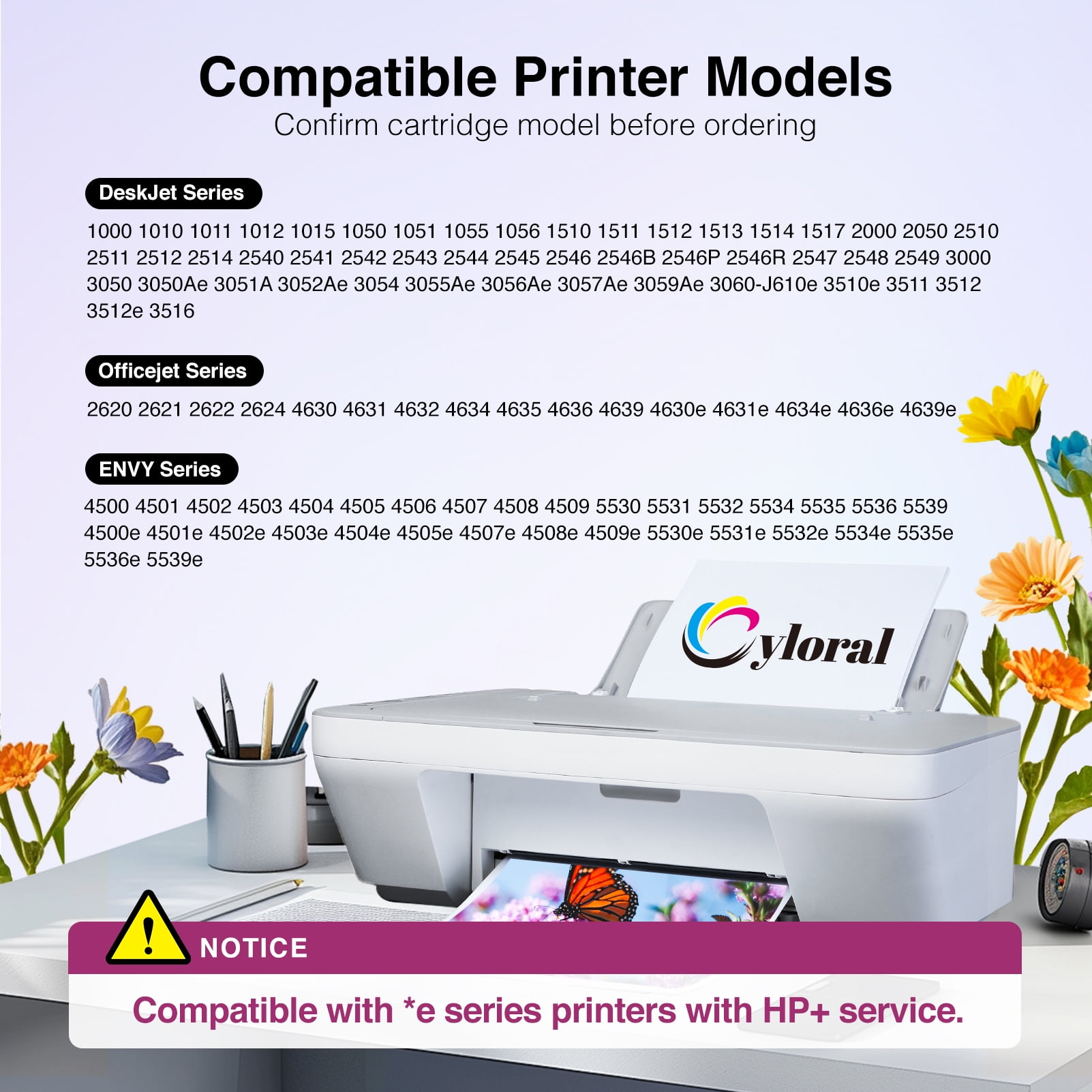 61XL Ink Cartridges Compatible with HP Printer Ink 61 Officejet 4630 2620 4635 Envy 4500 4501  5530 Deskjet 2540 3050 Printer Black and Color