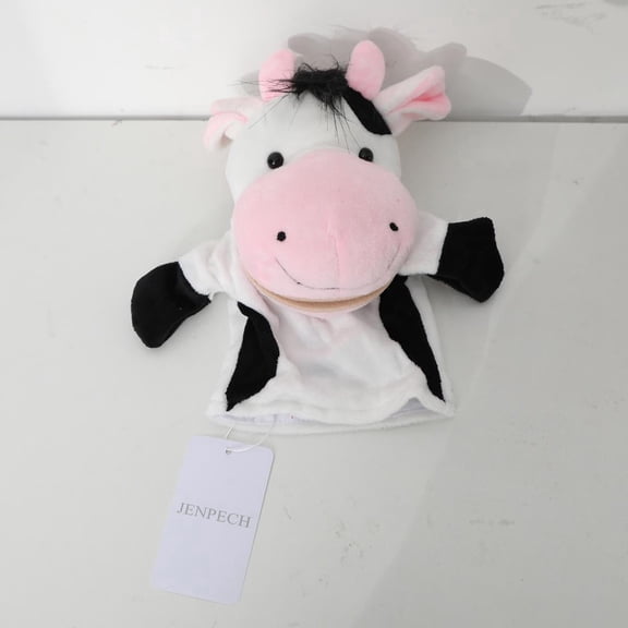 JENPECH Plush Hand Puppet with Movable Mouth Interactive Toy for Storytelling Zoo Animal Hand Puppet