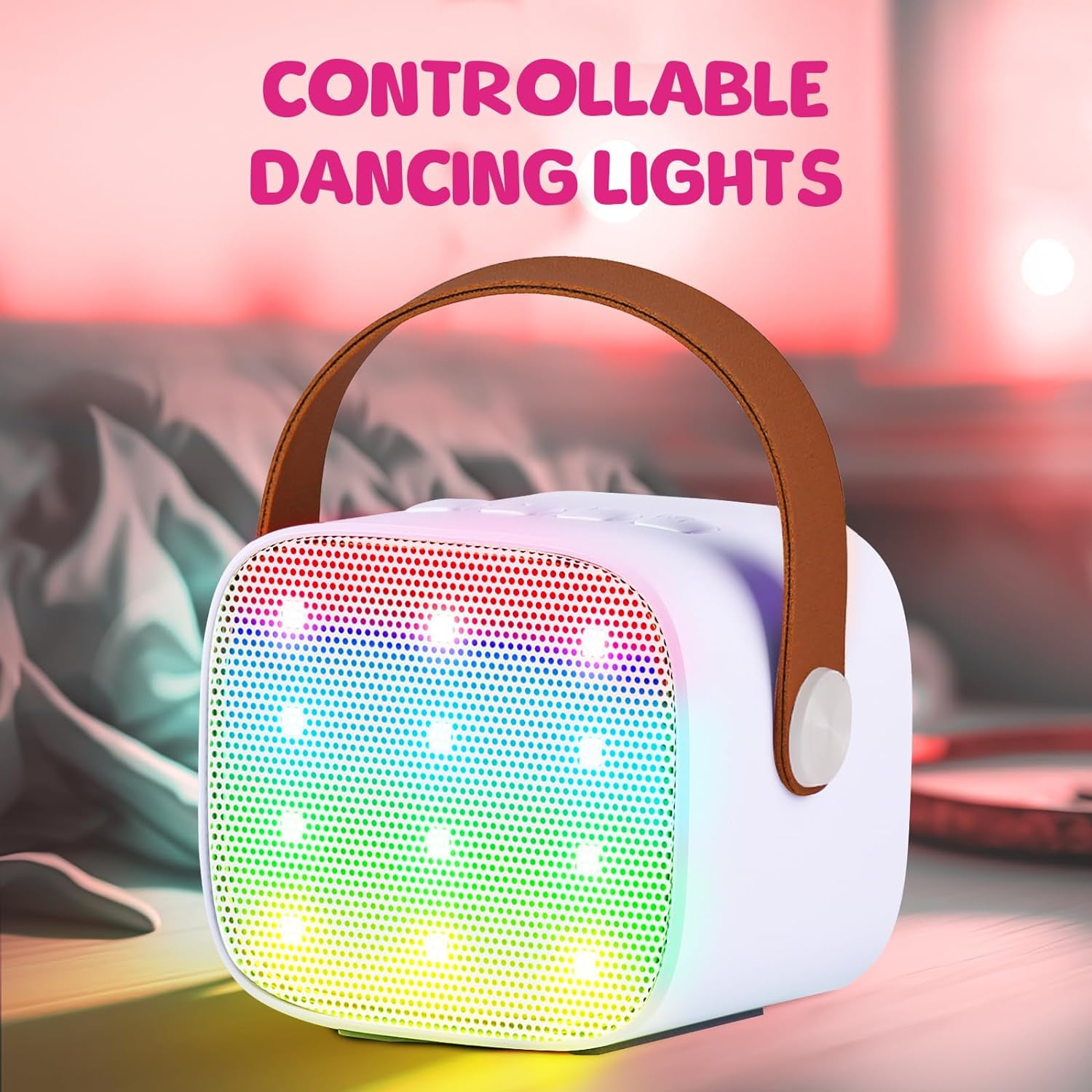 XIHAMA Kids Karaoke Machine, Portable Bluetooth Speaker with Wireless Microphone for Kids, Christmas Toys Gift for Boys Aged 4 to 10
