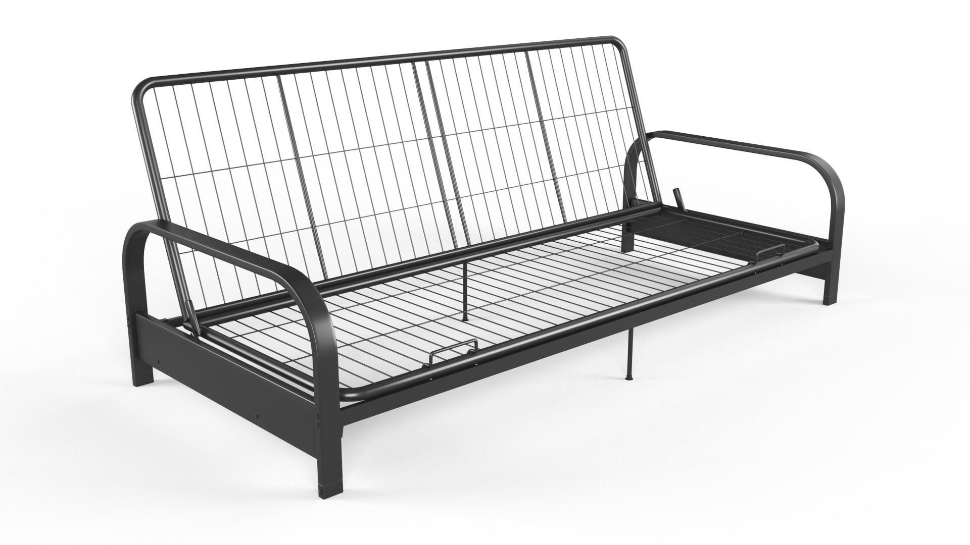 mainstays black metal arm futon