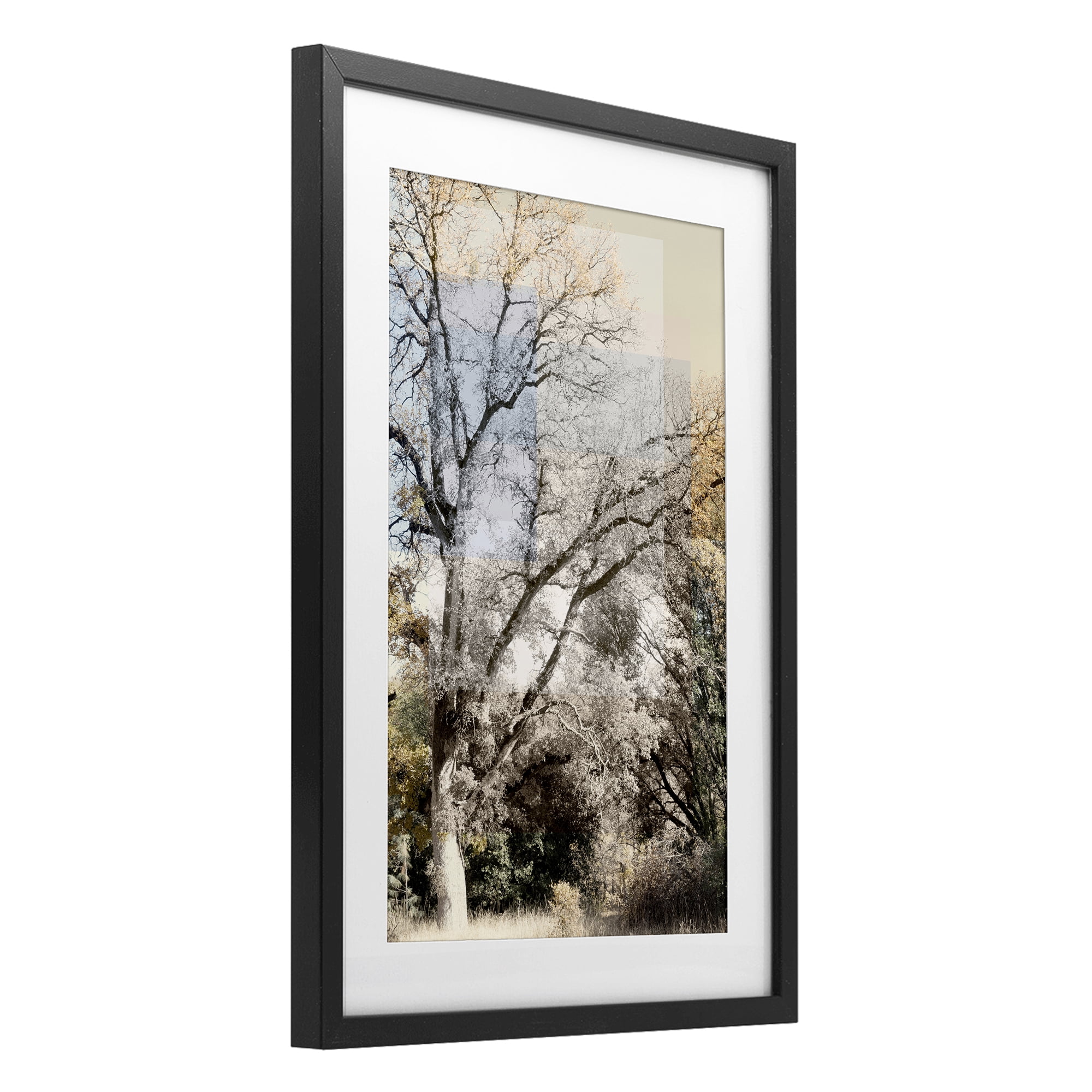 Stupell Industries Tree Collage Layers Black Framed Print Under Glass, design by Gemma Bardot