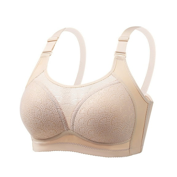 Kaemgyyd Lightly Women Wirefree Bras Summer Mesh Full Coverage Bralettes Breathable Adjustable Strap Padded Bras