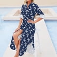 thumbnail image 4 of Anchors Aweigh! Long Sleeved Shirt Dress summer dress woman clothes for woman, 4 of 6