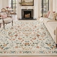 thumbnail image 4 of SIXHOME 5'x7' Area Rugs for Living Room Rugs for Bedroom Vintage Soft Floral Area Rug Washable Botanical Printed Carpet Non Slip Oriental Rug for Dining Room and Farmhouse Home Decor, 4 of 7