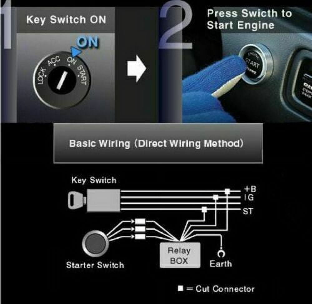 Car Ignition Switch 12V Engine Start Push Button Keyless Entry Starter Kit