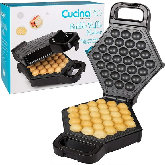 Easter Bubble Waffle Maker - Electric Non stick Hong Kong Egg Waffler Iron Griddle w/Ready Indicator Light - Free Recipe Guide Included, Make Delicious Waffle Ice Cream Cones, Gift