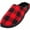 Red/Black Buffalo Plaid, variant on Norty Mens Slippers - Memory Foam Mule and Clog Slippers - Faux Suede, Microfiber or Flannel 40817-X-Large Grey