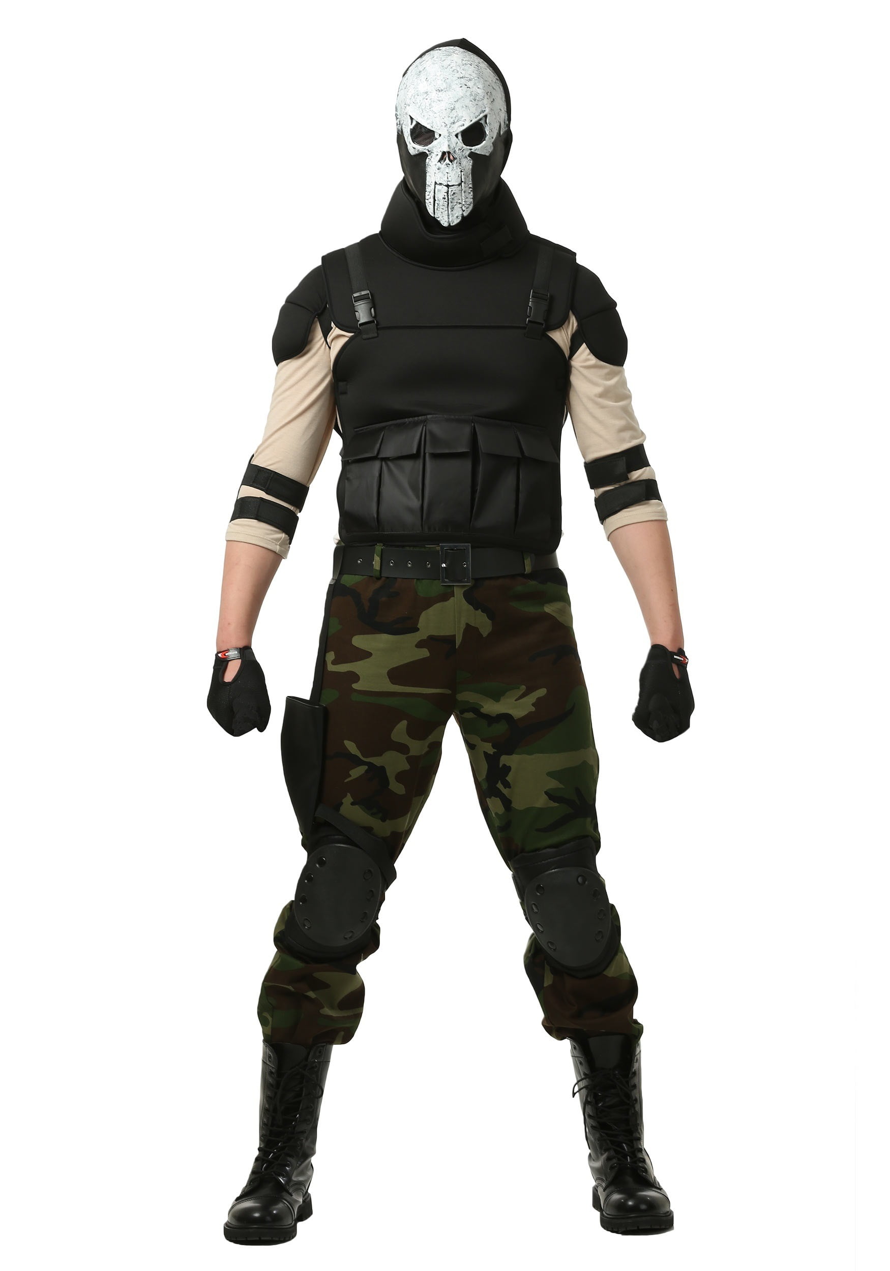 Adult Skull Military Man Costume - Walmart.com