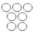 thumbnail image 3 of Metal O Ring, O Ring Waterproof 7 Pcs Seamless Welded Professional Rustproof  for Fitness Hoops 7x40MM, 3 of 7