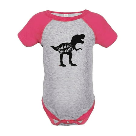 

7 ate 9 Apparel Baby s Dinosaur Toddlersaurus Pink Onepiece0-3 Month Onepiece