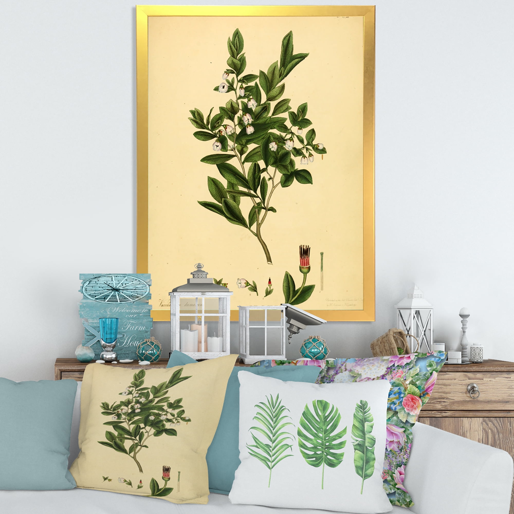 Designart 'Ancient Plant Life XXV' Traditional Framed Art Print