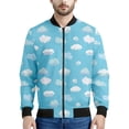 thumbnail image 4 of Chaqueta con cremallera con estampado de nubes blancas de dibujos animados para hombre, sudaderas casuales de manga larga con estampado 3D de cielo, chaquetas para niños, abrigos, blusas de calle, 4 of 4